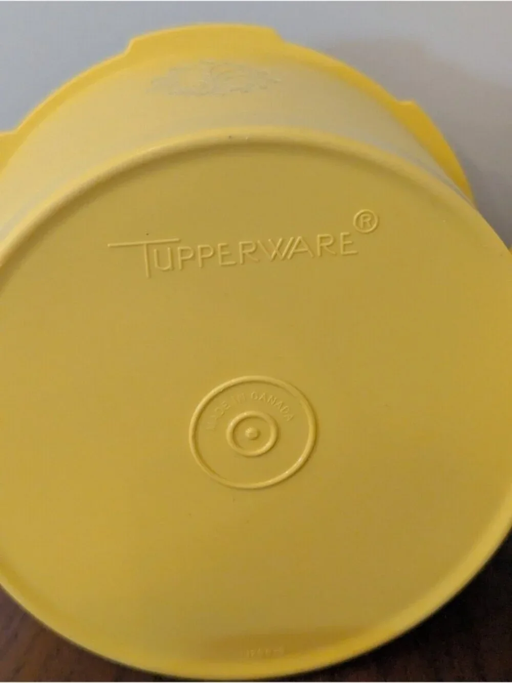 Vintage Tupperware Daffodil Yellow Servalier Canister with Lid Set of 2.